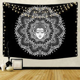 Lofaris Buddha In The Flower Bohemian Mandala Beach Wall Tapestry